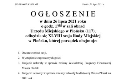 Zdjęcie do XLVIII sesja Rady Miejskiej