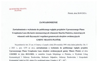 Zdjęcie do Zawiadomienie
