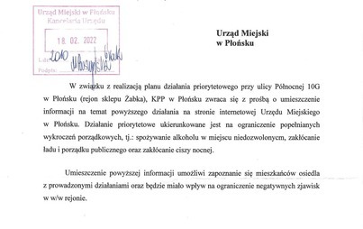 Zdjęcie do Informacja KPP w Płońsku - działania priorytetowe