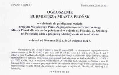 Zdjęcie do Ogłoszenie Burmistrza Miasta Płońsk