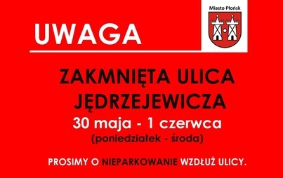 Zdjęcie do Utrudnienia w ruchu drogowym na ul. Jędrzejewicza 