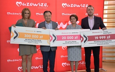 Zdjęcie do Trzy dofinansowania na trzy r&oacute;żne ważne dziedziny życia płońszczan 