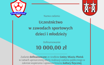 Zdjęcie do Dofinansowanie dla Football School Płońsk