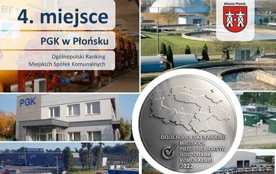 Zdjęcie do 4. miejsce w Og&oacute;lnopolskim Rankingu Sp&oacute;łek Komunalnych