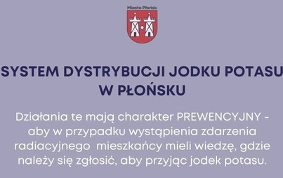 Zdjęcie do Działania prewencyjne &ndash; dystrybucja jodku potasu