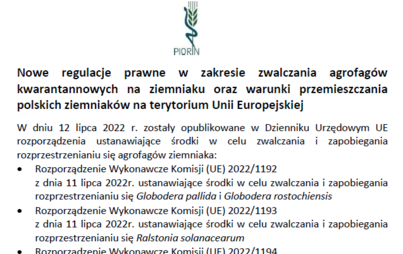 Zdjęcie do Zwalczanie agrofag&oacute;w kwarantannowych na ziemniaku