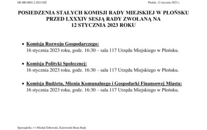 Zdjęcie do Posiedzenie stałych komisji przed  LXXXIV Sesją Rady Miejskiej