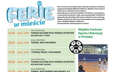 Zdjęcie do Ferie zimowe 2023 w Płońsku 