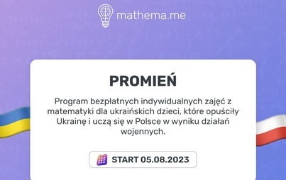Zdjęcie do Ukraińskie dzieci w Polsce mogą otrzymać bezpłatne lekcje matematyki