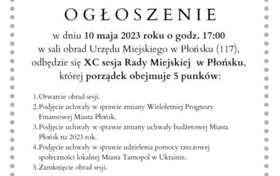 Zdjęcie do XC sesja Rady Miejskiej w Płońsku 