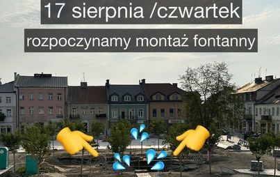 Zdjęcie do Montaż fontanny w płońskim rynku - utrudnienia w ruchu