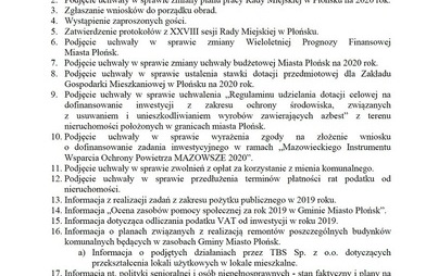Zdjęcie do XXIX sesja Rady Miejskiej w Płońsku