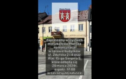 Zdjęcie do Konsultacje w sprawie budynk&oacute;w przy ul. Zduńskiej 2 i 4 oraz Plac 15-go Sierpnia 5