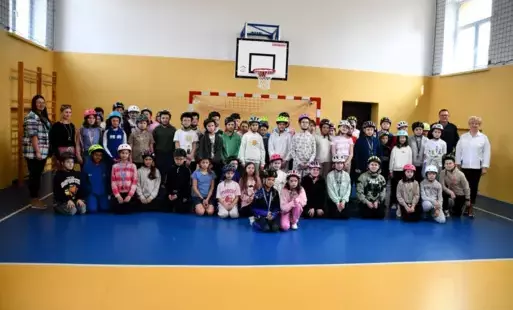 Zdjęcie do &nbsp;Egzamin na kartę rowerową w SP3