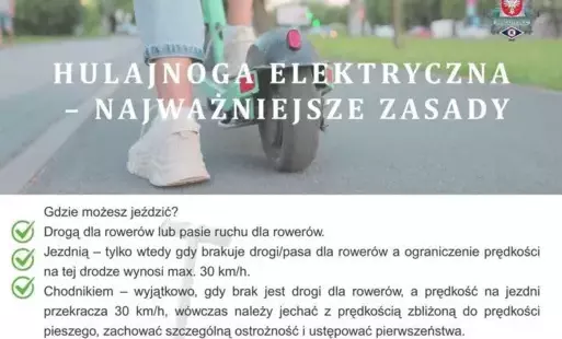 Zdjęcie do HULAJNOGA ELEKTRYCZNA &ndash; NAJWAŻNIEJSZE ZASADY