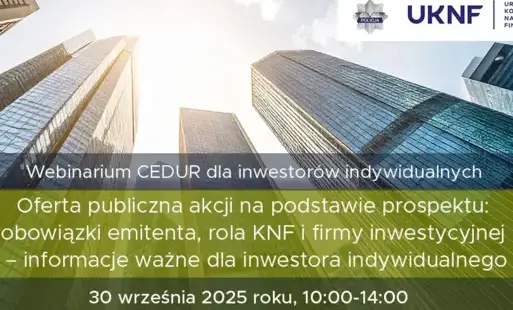 Zdjęcie do Webinarium CEDUR dla inwestor&oacute;w indywidualnych
