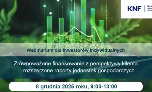 Zdjęcie do Urząd Komisji Nadzoru Finansowego zaprasza inwestor&oacute;w indywidualnych na webinarium