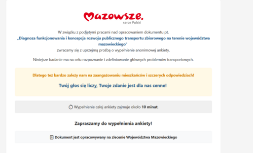 Zdjęcie do ANKIETA DLA MIESZKAŃC&Oacute;W WOJEW&Oacute;DZTWA MAZOWIECKIEGO 