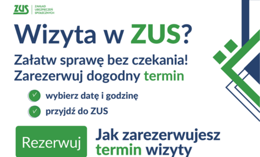 Zdjęcie do Rezerwacja wizyt w ZUS - wygoda, oszczędność czasu i większy komfort dla klient&oacute;w