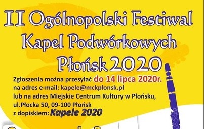 Zdjęcie do II Og&oacute;lnopolski Festiwal Kapel Podw&oacute;rkowych Płońsk 2020