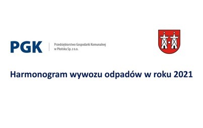 Zdjęcie do Harmonogram wywozu odpad&oacute;w w roku 2021