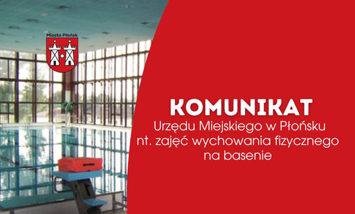 Zdjęcie do Komunikat Urzędu Miejskiego w Płońsku nt. zajęć wychowania fizycznego na basenie