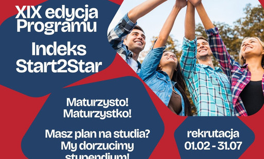 Zdjęcie do Trwa rekrutacja do XIX edycji programu Indeks Start2Star