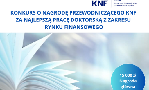 Zdjęcie do XV edycja Konkursu o Nagrodę Przewodniczącego Komisji Nadzoru Finansowego