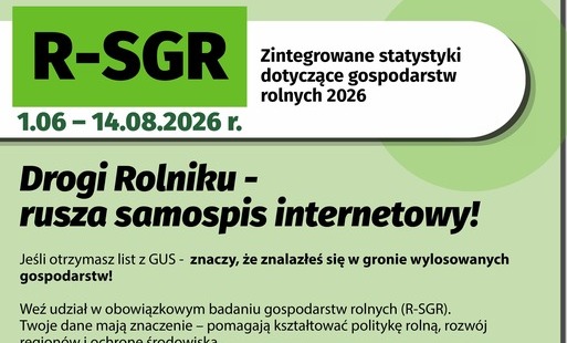 Zdjęcie do Zintegrowane statystyki dotyczące gospodarstw rolnych 2026 (R SGR)