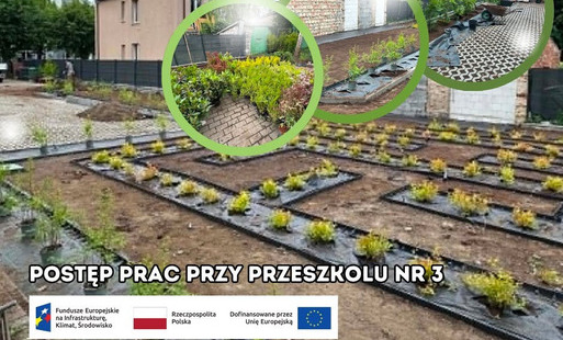 Zdjęcie do Zielona przestrzeń przy Przedszkolu nr 3 w Płońsku nabiera kształt&oacute;w