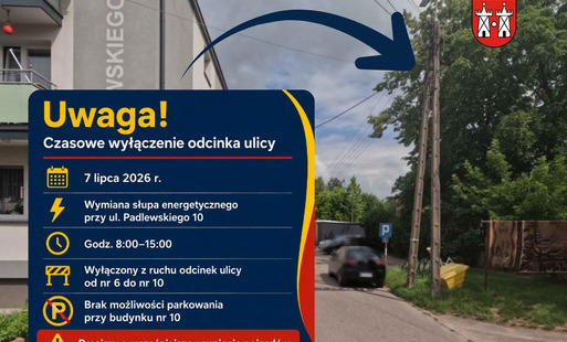 Zdjęcie do Czasowa organizacja ruchu na ul. Padlewskiego &ndash; 7 lipca
