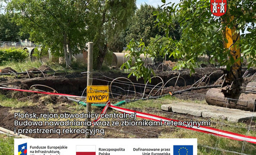 Zdjęcie do Postępują prace przy budowowie zbiornik&oacute;w retencyjnych