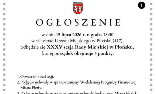 Zdjęcie do XXXV sesja Rady Miejskiej w Płońsku
