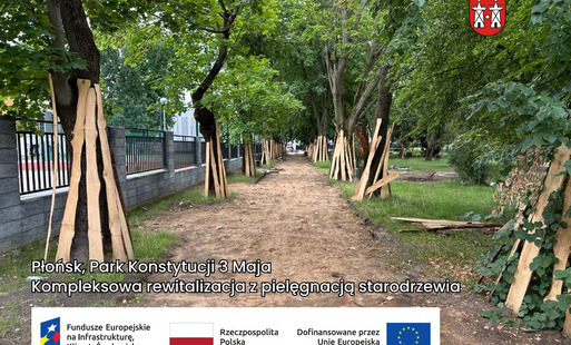 Zdjęcie do Postep prac w Parku Konstytucji 3 Maja 