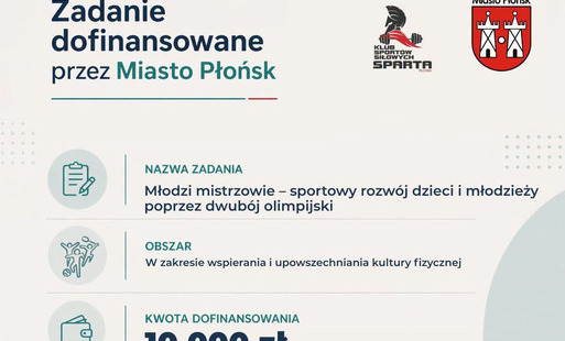Zdjęcie do 10 tysięcy złotych dla młodych sportowc&oacute;w ze SPARTY Płońsk