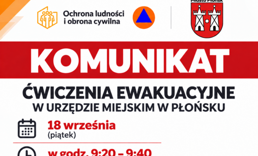 Zdjęcie do Ćwiczenia ewakuacyjne w Urzędzie Miejskim w Płońsku - utrudnienia w obsłudze interesant&oacute;w