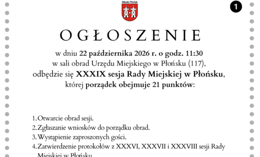 Zdjęcie do XXXIX sesja Rady Miejskiej w Płońsku